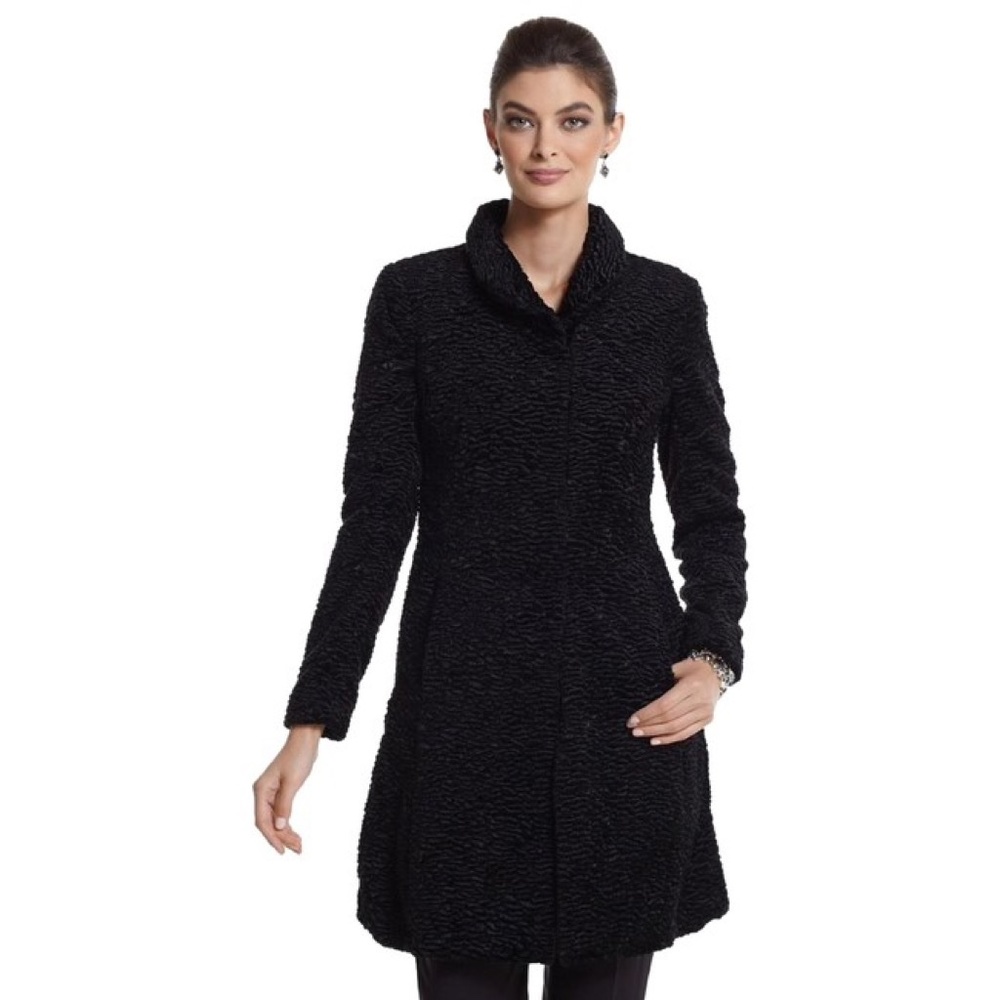 WHBM White House Black Market Long Persian Coat Jacket Faux Fur Lamb ~ X-Large